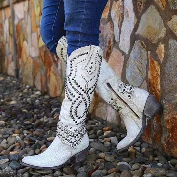 Kniehohe Cowboystiefel für Damen | Jahrgang 2