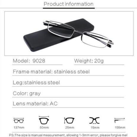 Kompakte Herren & Damen falten Lesebrille zusammen 2