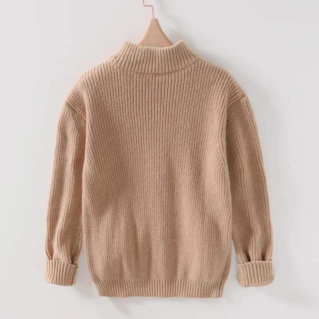 LIAM | Herren Strickpullover Jacke mit Reißverschluss