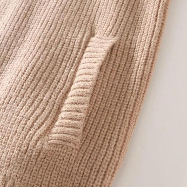 LIAM | Herren Strickpullover Jacke mit Reißverschluss