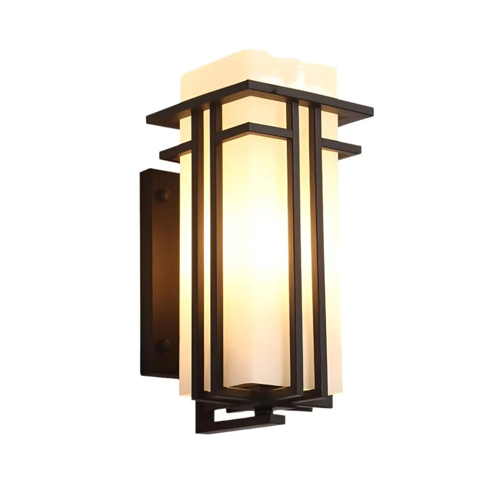Krajewski Retro Industriedesign Glas Außenwandleuchte 0