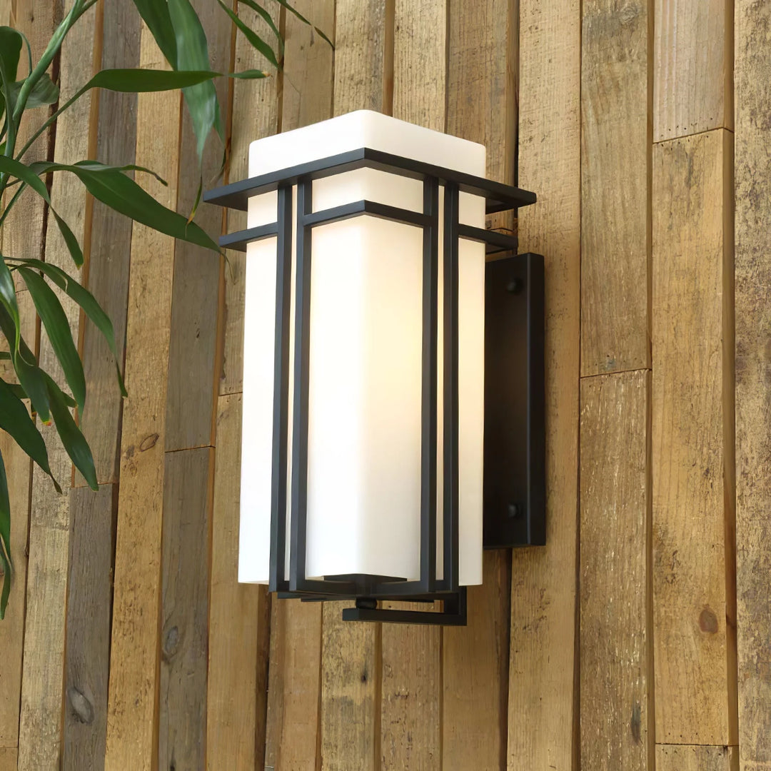 Krajewski Retro Industriedesign Glas Außenwandleuchte 1