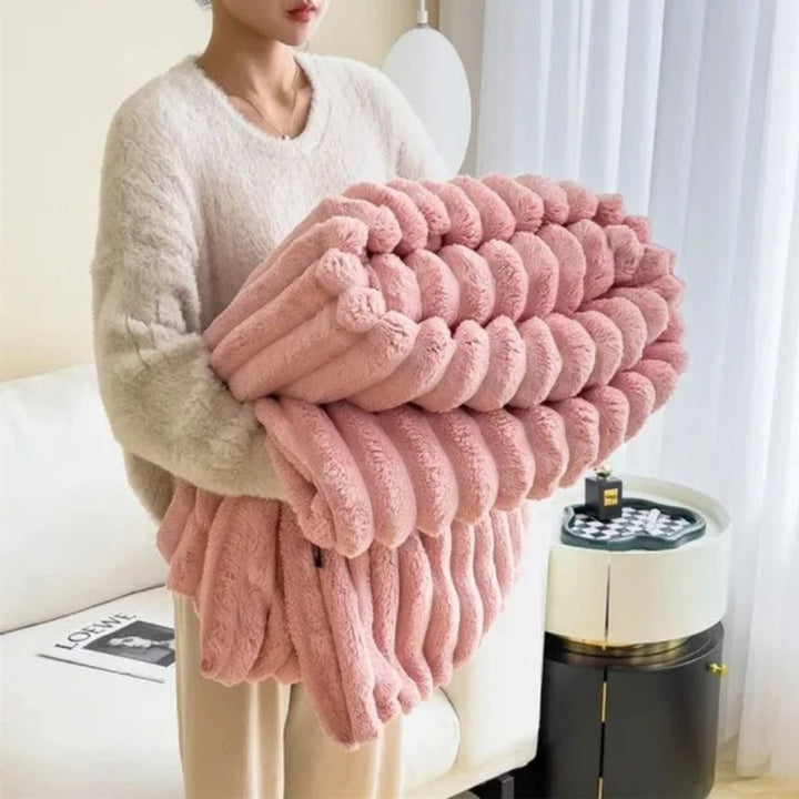 Kuscheldecke Beige Größe M Polyester für Erwachsene 0