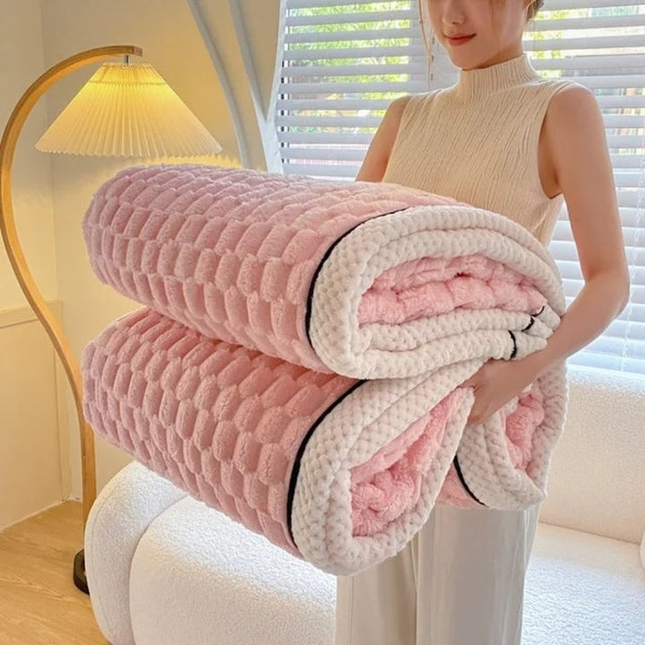 Kuscheldecke Grau Sherpa Fleece für Erwachsene 10