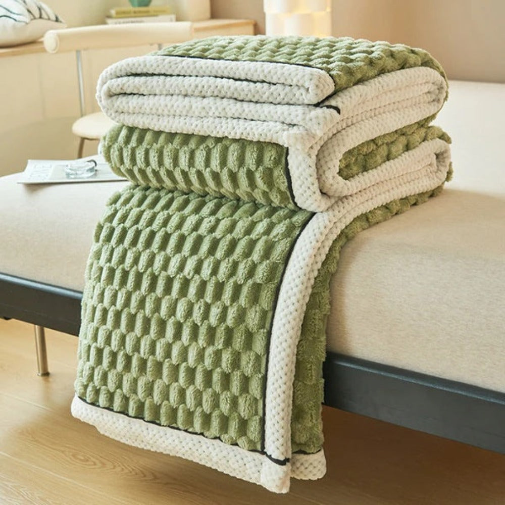 Kuscheldecke Grau Sherpa Fleece für Erwachsene 12