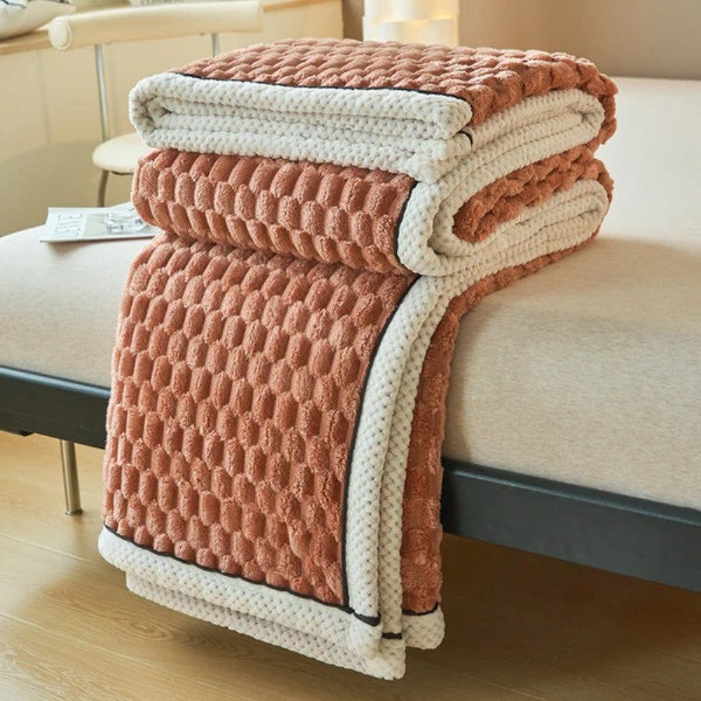 Kuscheldecke Grau Sherpa Fleece für Erwachsene 2
