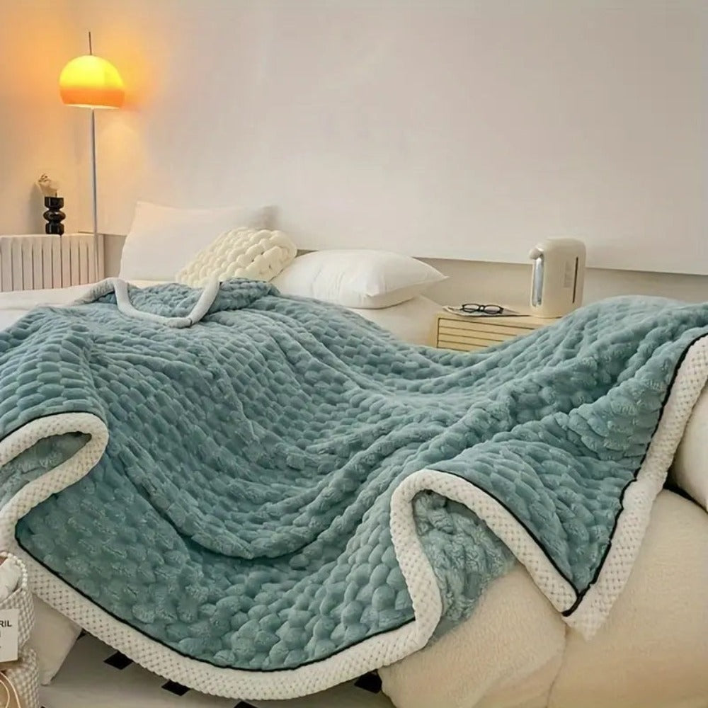Kuscheldecke Grau Sherpa Fleece für Erwachsene 6