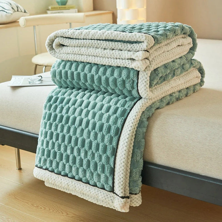 Kuscheldecke Grau Sherpa Fleece für Erwachsene 8