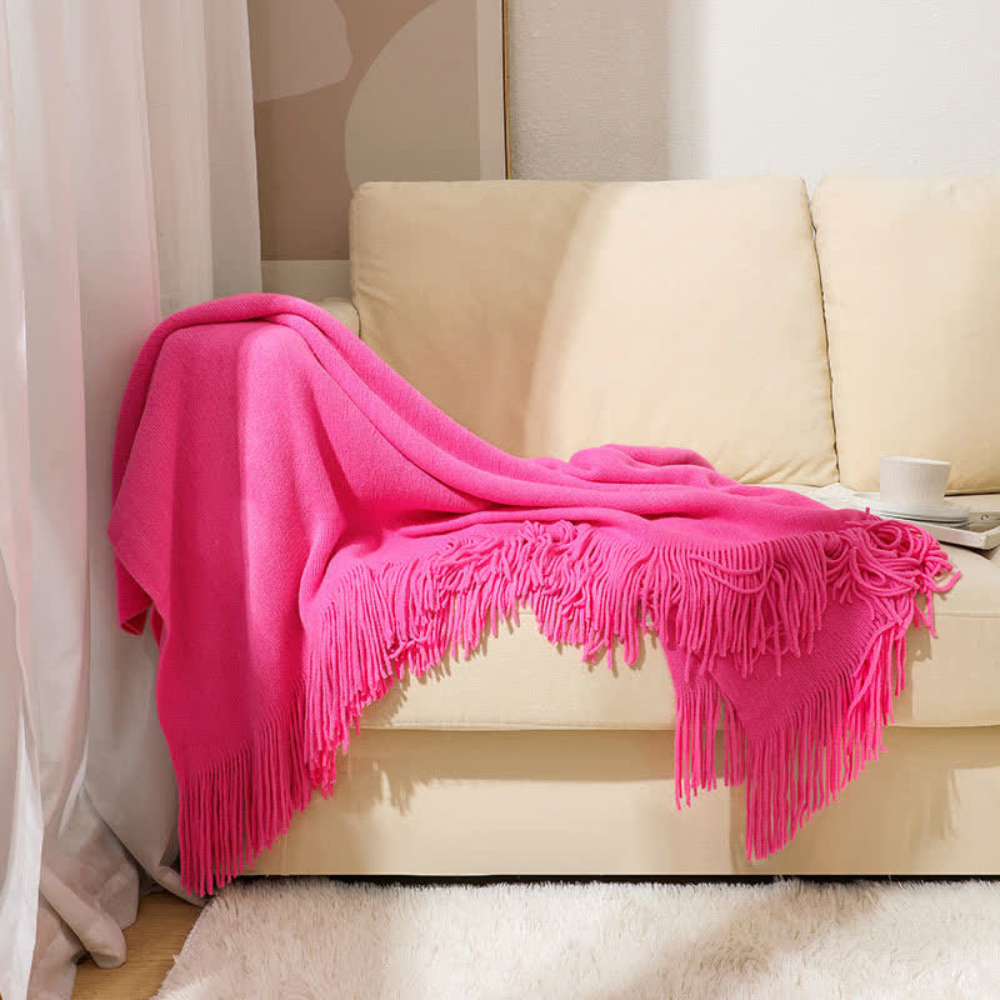Kuscheldecke aus Grobstrick für Damen und Herren Weich Acryl 10
