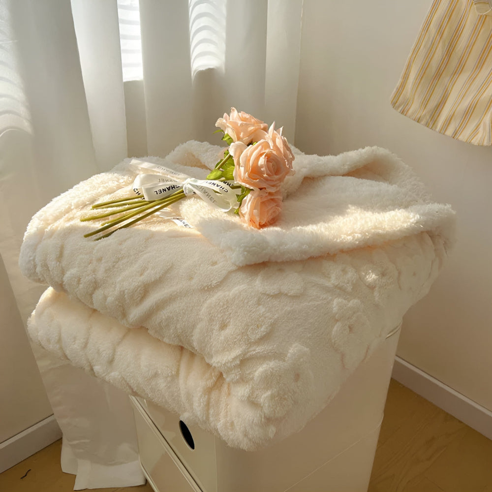 Kuscheldecke für Damen und Herren - Elegante und Bequeme Sherpa-Fleece-Decke 12