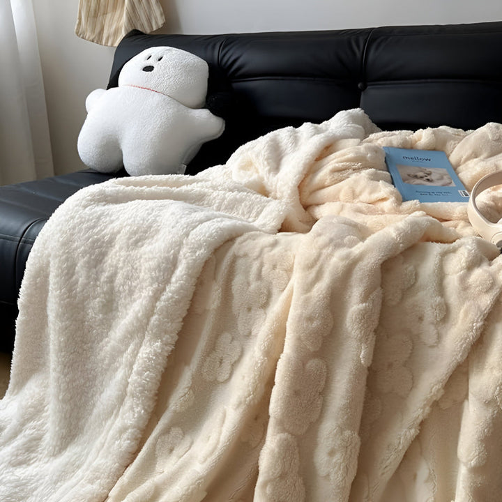 Kuscheldecke für Damen und Herren - Elegante und Bequeme Sherpa-Fleece-Decke 3