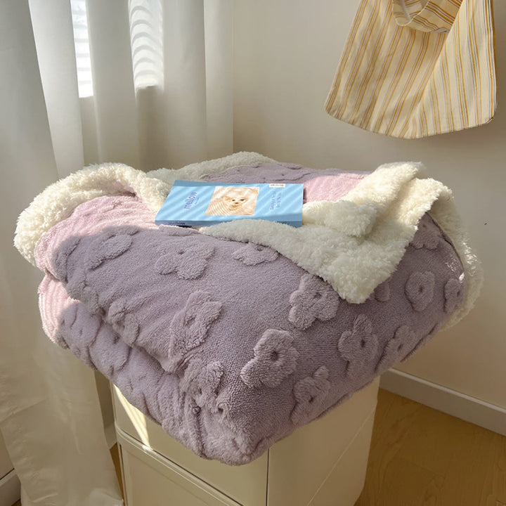 Kuscheldecke für Damen und Herren - Elegante und Bequeme Sherpa-Fleece-Decke 9