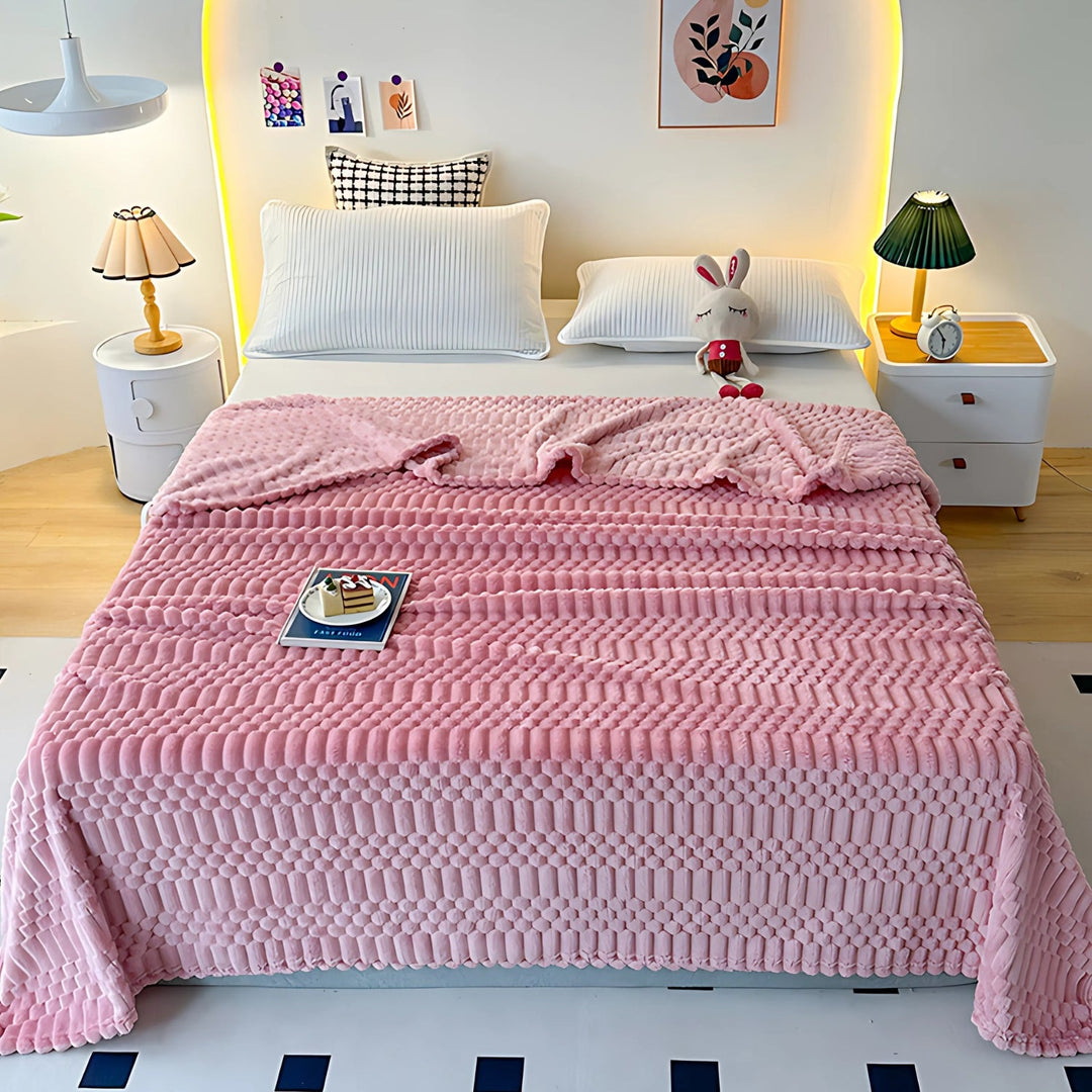 Kuscheldecke für Damen und Herren aus Mikrofaser mit Pebble-Muster, Ultra-weich und Gemütlich 6
