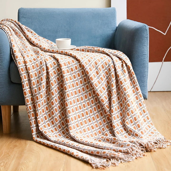 Kuscheldecke für Erwachsene mit Fransen Atmungsaktive Acrylfaser 2