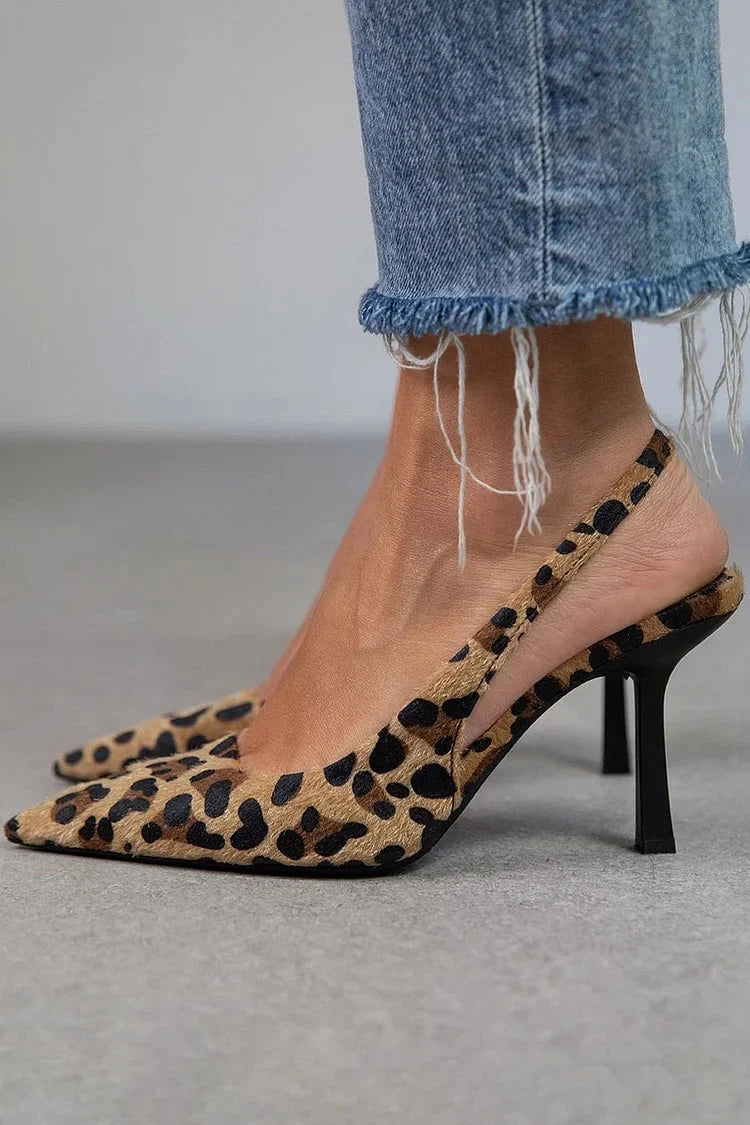 LEOPARDEN SLINGBACK-HEELS 0