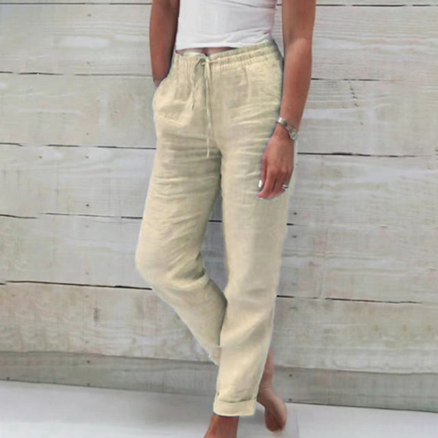 Leichte Damen Sommerhose mit Kordelzug für entspannte Tage 3