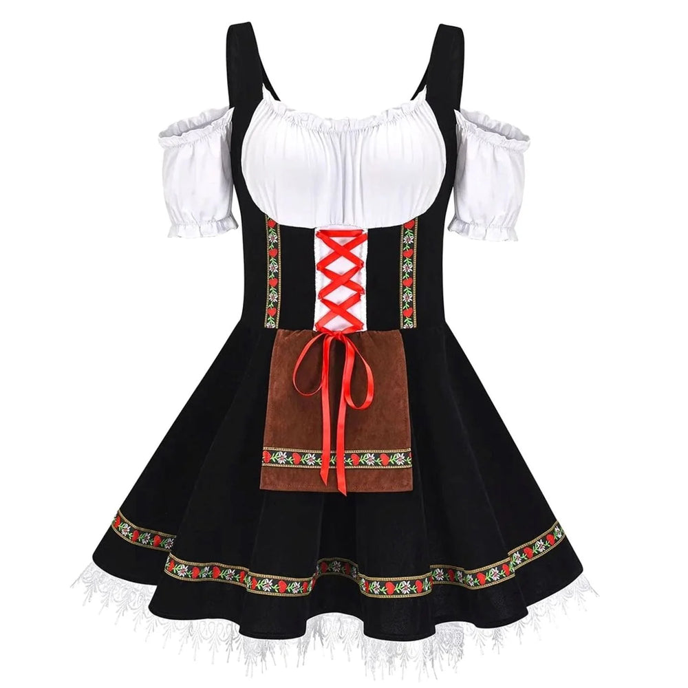 Luisa | Damen Oktoberfest Trachtenkleid Schulterfreies Dirndl-Mini 1