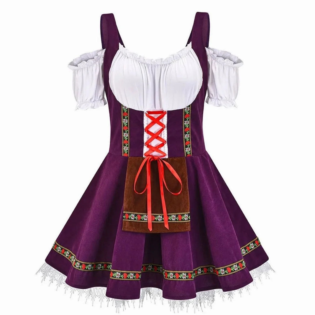 Luisa | Damen Oktoberfest Trachtenkleid Schulterfreies Dirndl-Mini 2