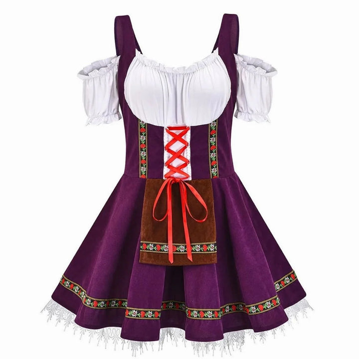 Luisa | Damen Oktoberfest Trachtenkleid Schulterfreies Dirndl-Mini 2