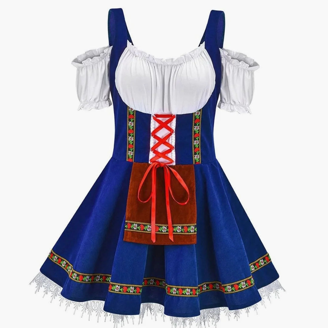 Luisa | Damen Oktoberfest Trachtenkleid Schulterfreies Dirndl-Mini 3