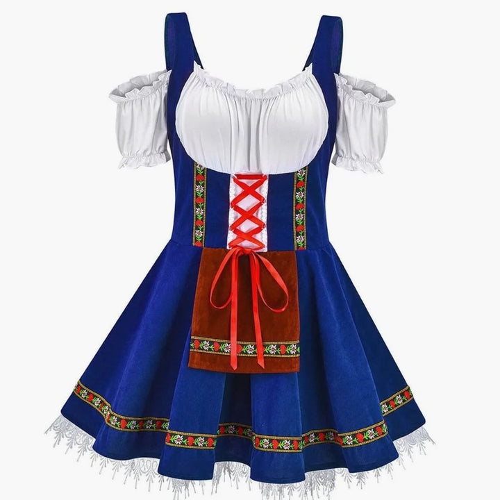 Luisa | Damen Oktoberfest Trachtenkleid Schulterfreies Dirndl-Mini 3