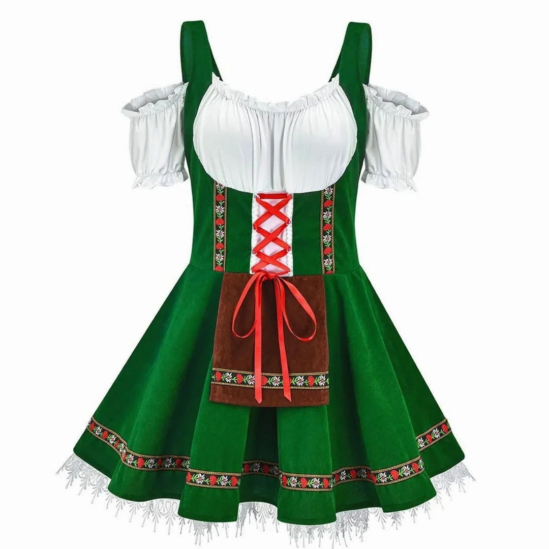Luisa | Damen Oktoberfest Trachtenkleid Schulterfreies Dirndl-Mini 4