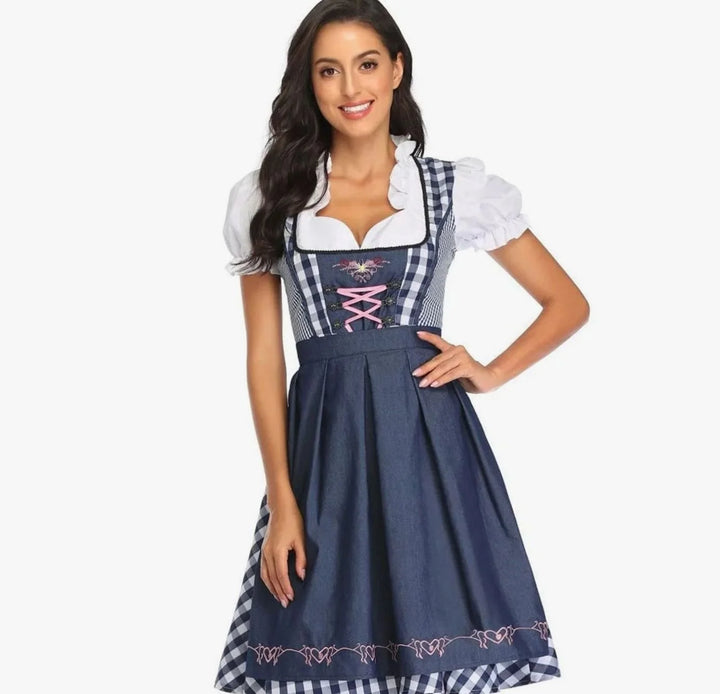 Luisa | Damen Oktoberfest Trachtenkleid Schulterfreies Dirndl-Mini 6