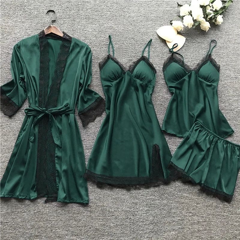 Luxuriöse Satinen Pyjama Set - Luna 1