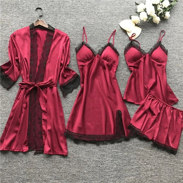 Luxuriöse Satinen Pyjama Set - Luna 3