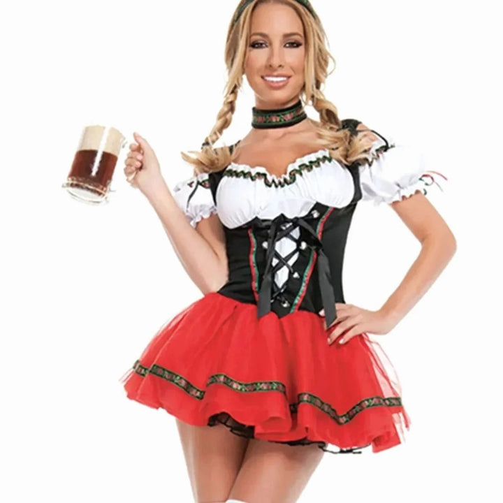 Marie | Damen Oktoberfest Dirndl Kostüm Minikleid Bayerische Tracht 0
