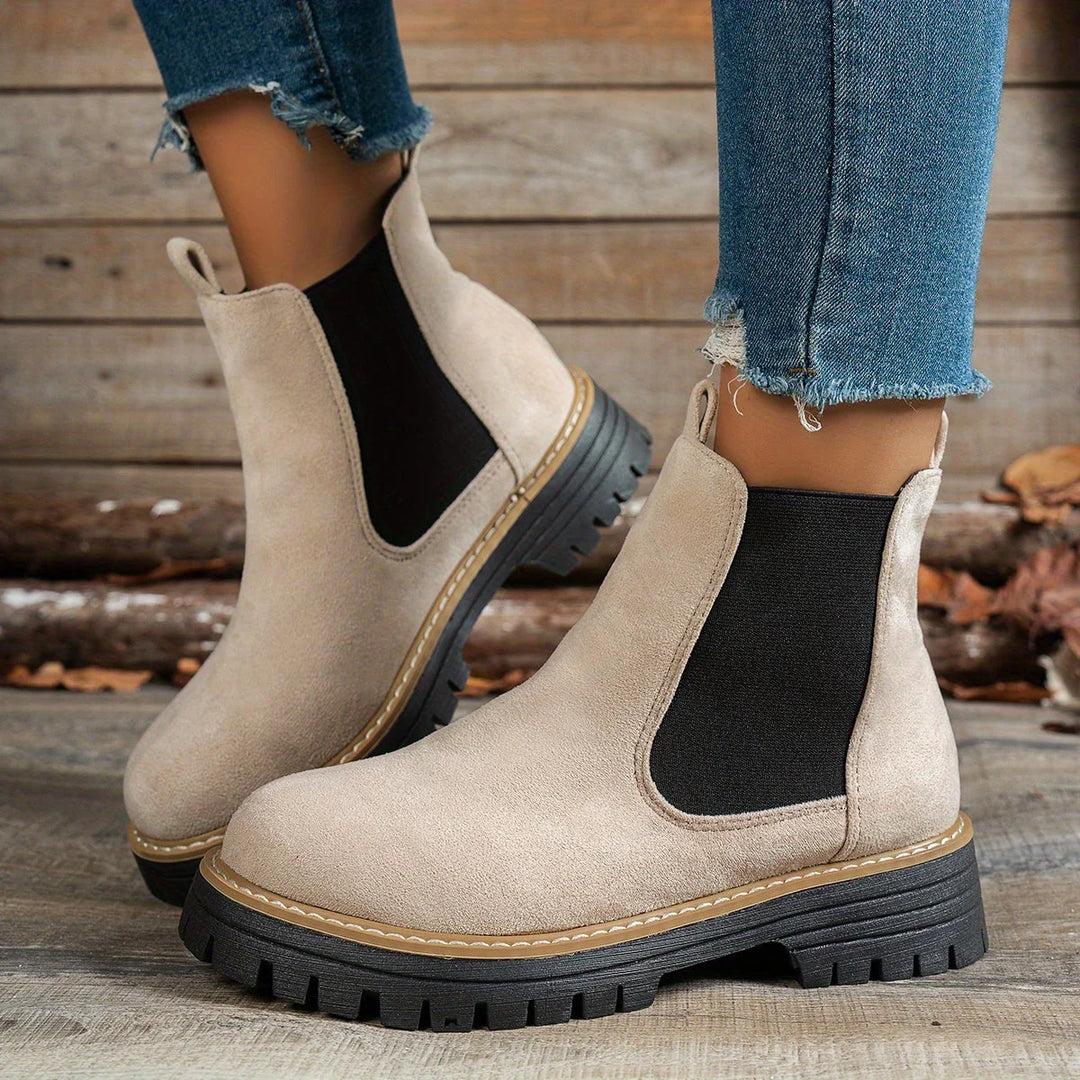Mehetabel | Damen Chelsea-Stiefeletten mit Profilsohle 0