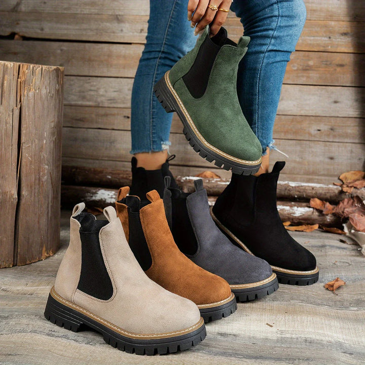 Mehetabel | Damen Chelsea-Stiefeletten mit Profilsohle 2
