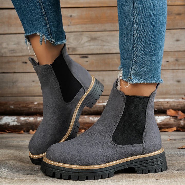 Mehetabel | Damen Chelsea-Stiefeletten mit Profilsohle 3