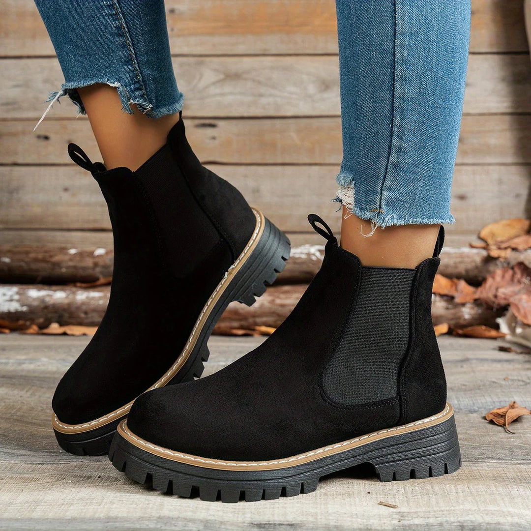 Mehetabel | Damen Chelsea-Stiefeletten mit Profilsohle 4