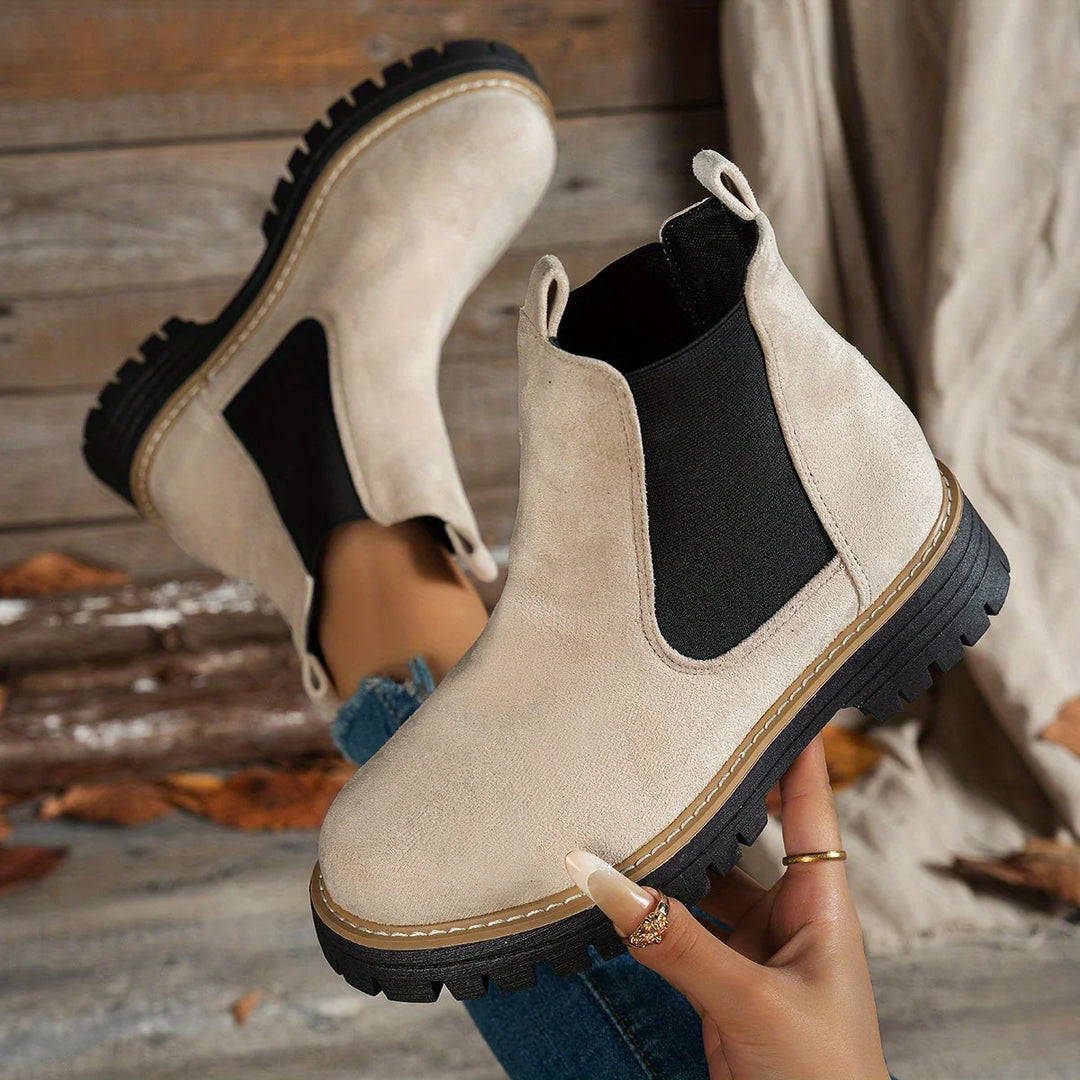 Mehetabel | Damen Chelsea-Stiefeletten mit Profilsohle 5
