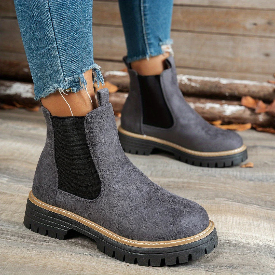 Mehetabel | Damen Chelsea-Stiefeletten mit Profilsohle 8