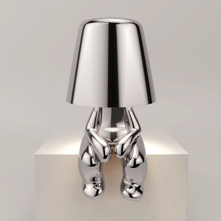 Mistero | Goldene skulpturale Tischlampe 8
