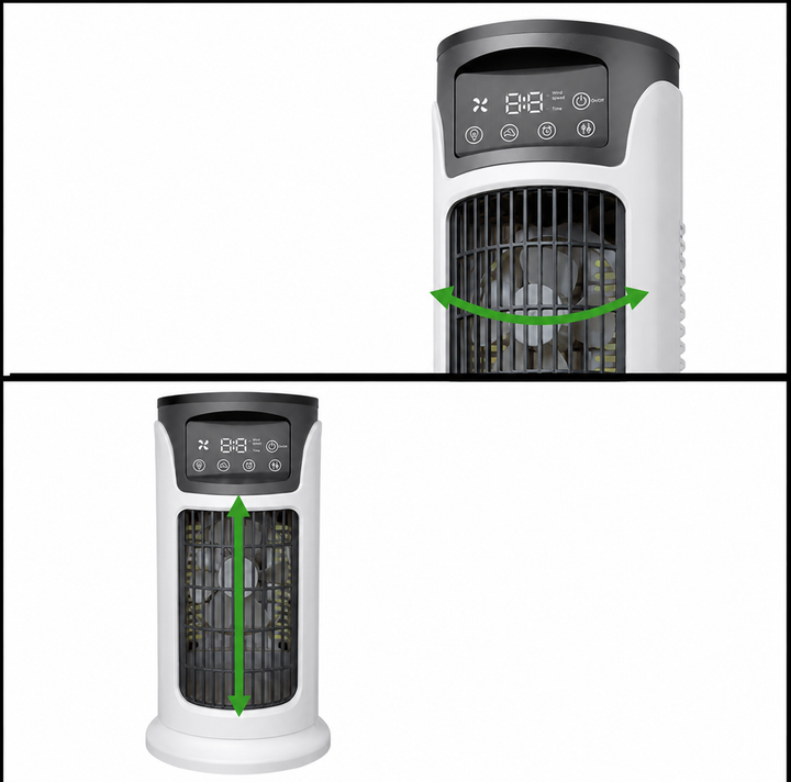 Tragbarer Luftkühler mit Luftbefeuchter | Mini Klimaanlage USB mit Touchscreen