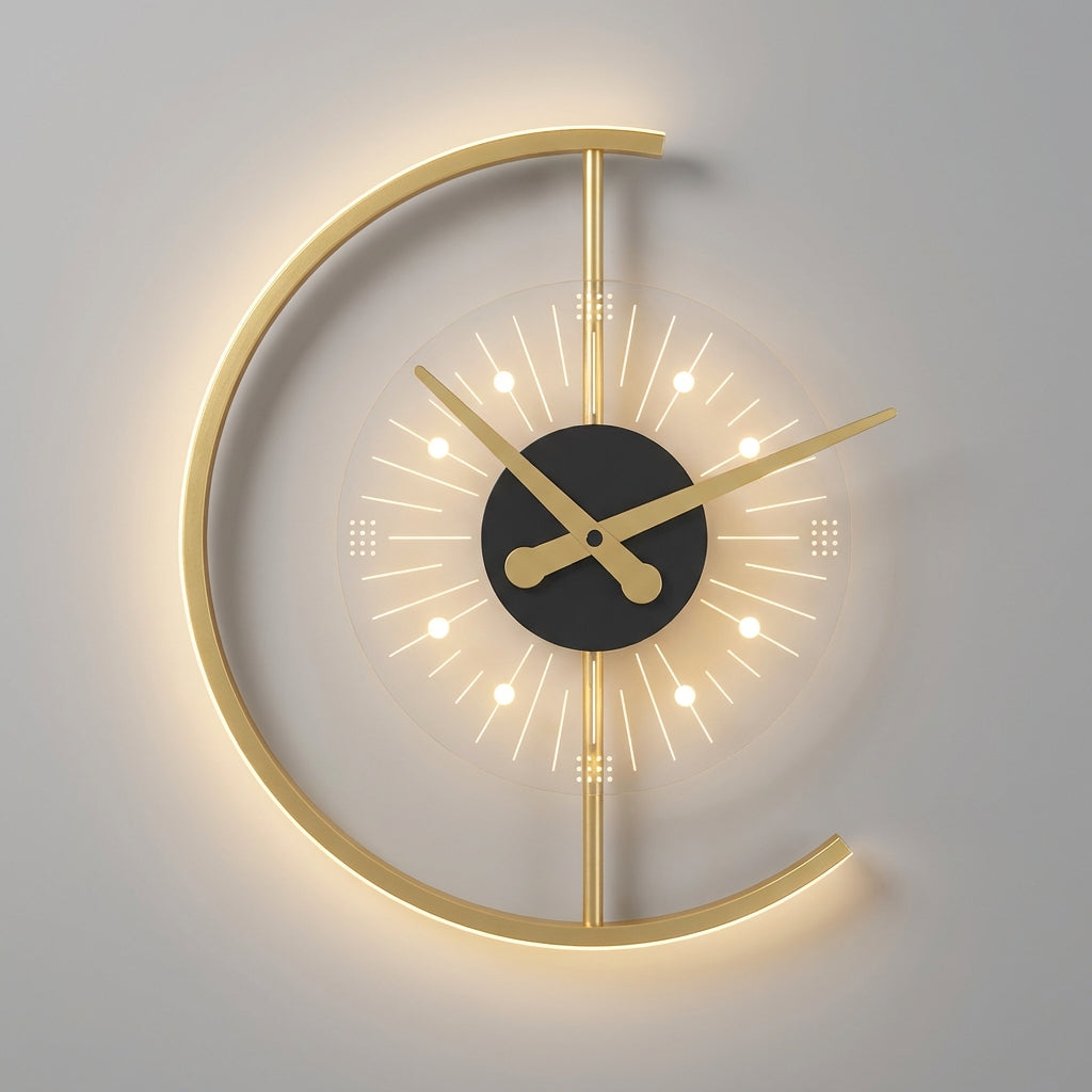 Moderne LED-Wanduhrleuchte - Glowchron 0