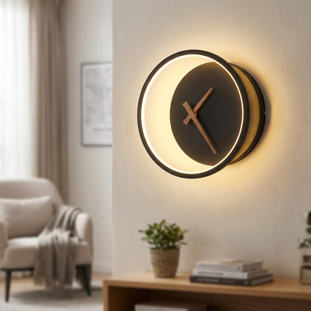 Moderne LED-Wanduhrleuchte - Glowchron 1