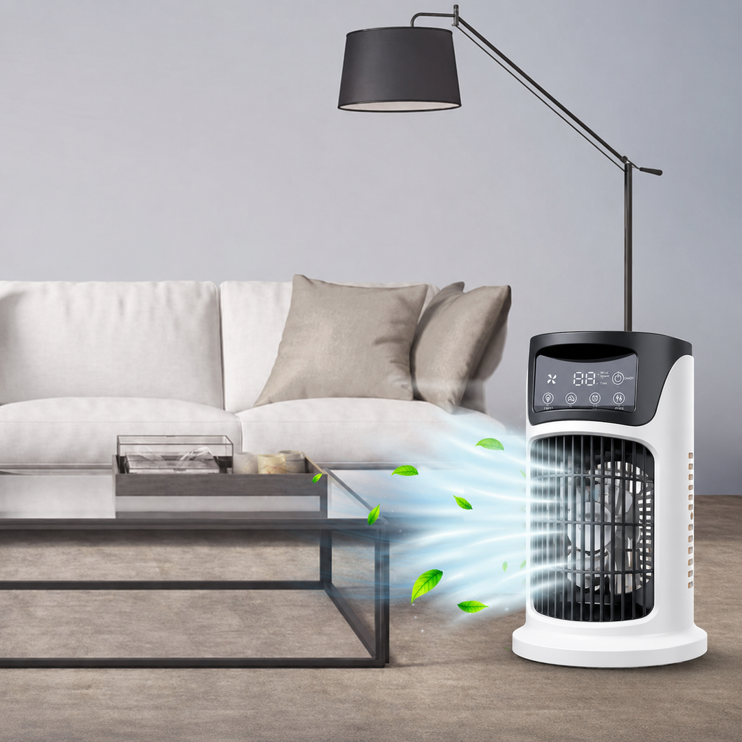 Tragbarer Luftkühler mit Luftbefeuchter | Mini Klimaanlage USB mit Touchscreen