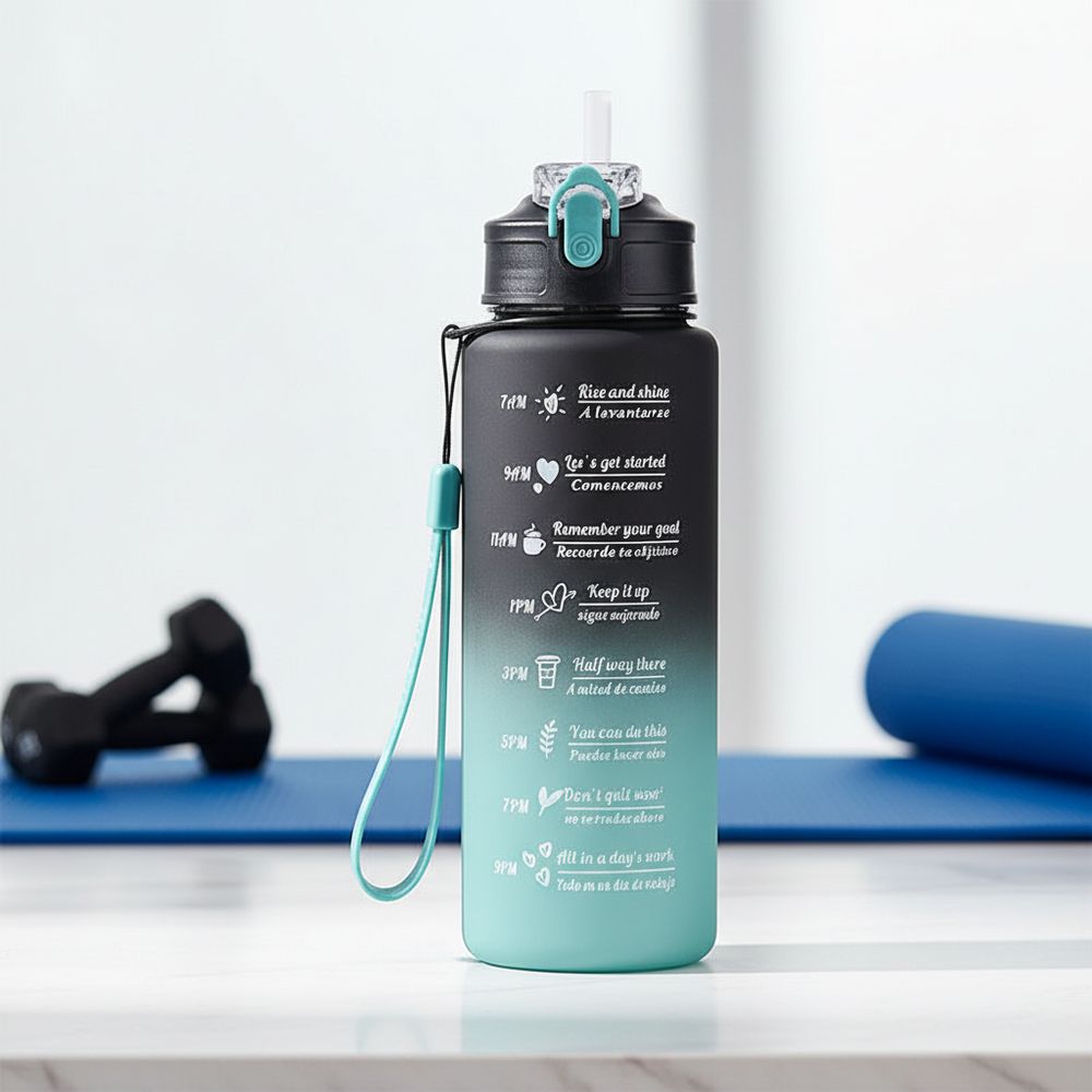 Motivationsflasche Mit Zeitmarkierung - AquaPulse 1