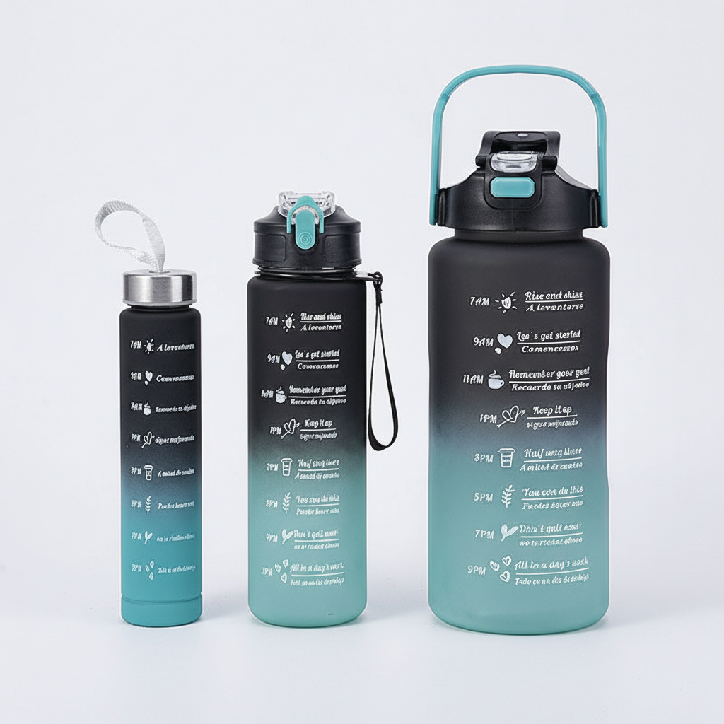 Motivationsflasche Mit Zeitmarkierung - AquaPulse 2