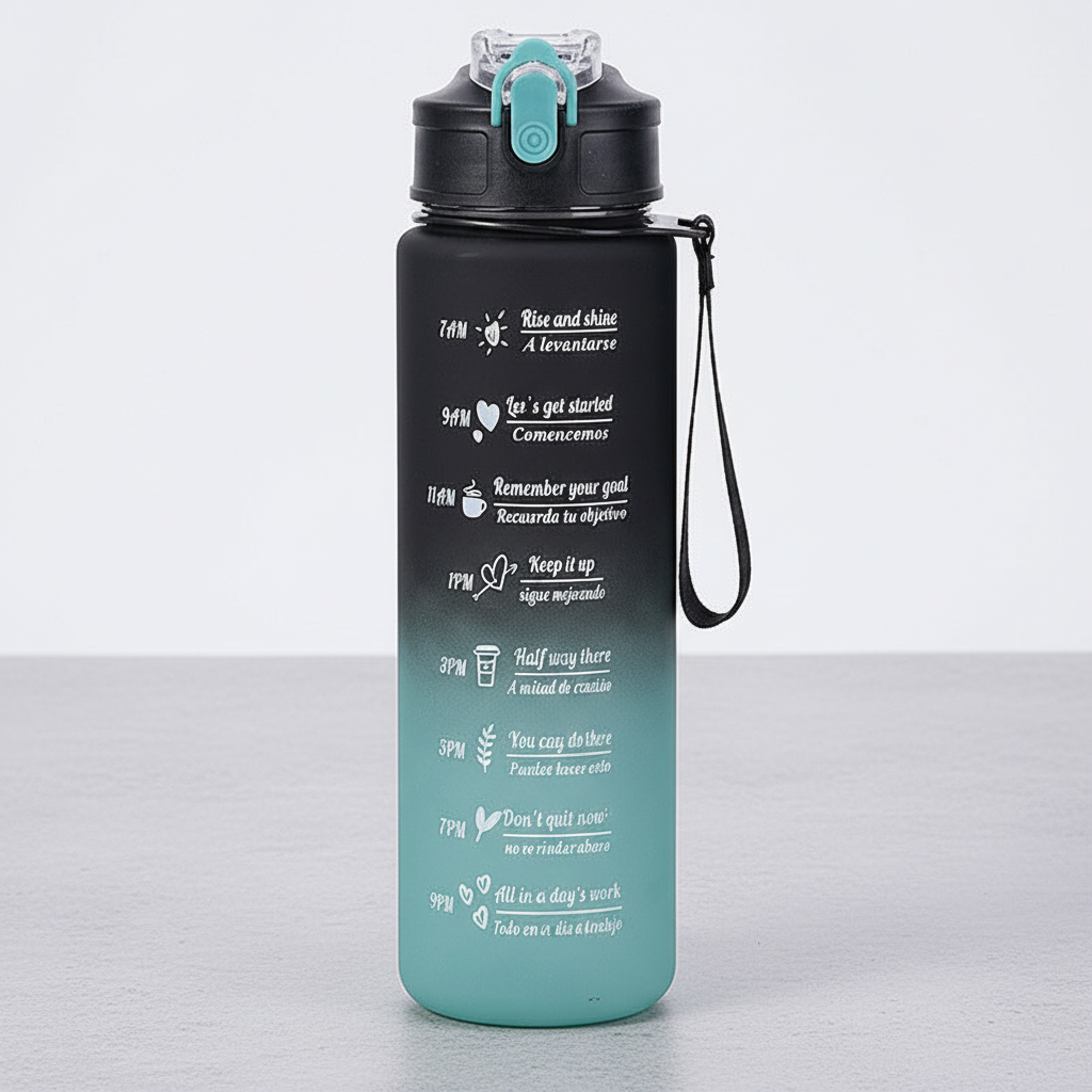 Motivationsflasche Mit Zeitmarkierung - AquaPulse 3