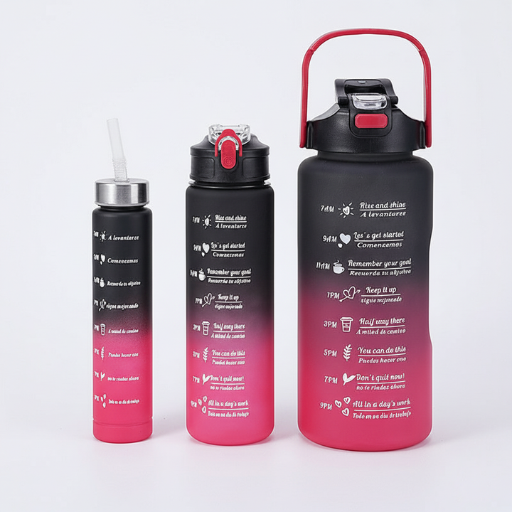 Motivationsflasche Mit Zeitmarkierung - AquaPulse 6