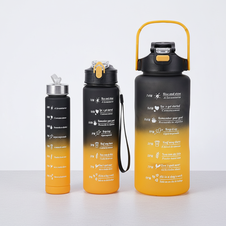 Motivationsflasche Mit Zeitmarkierung - AquaPulse 7