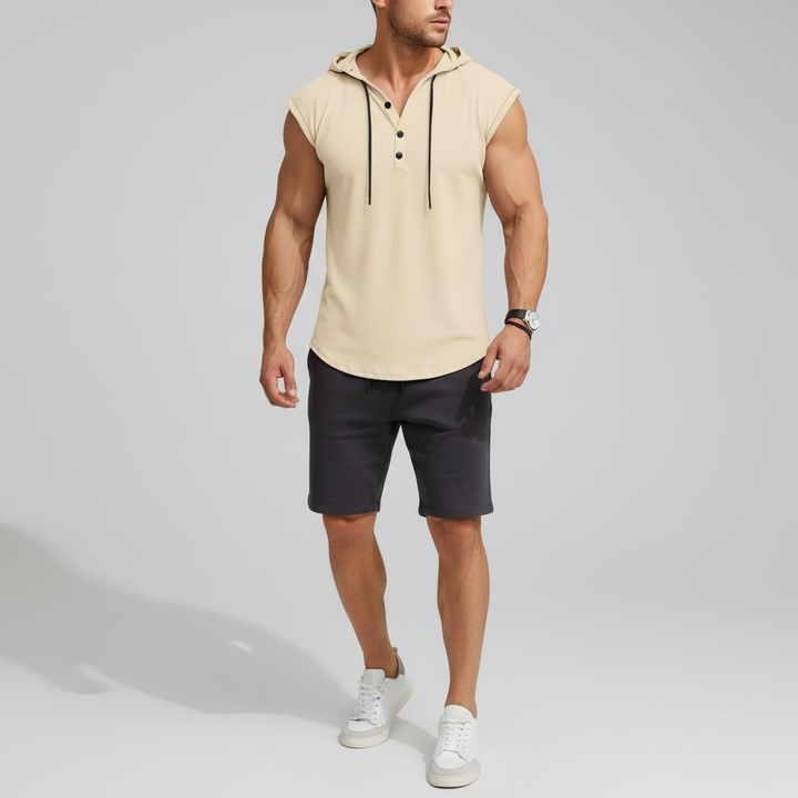 Mouwloos Henley Tanktop - AeroVibe 10