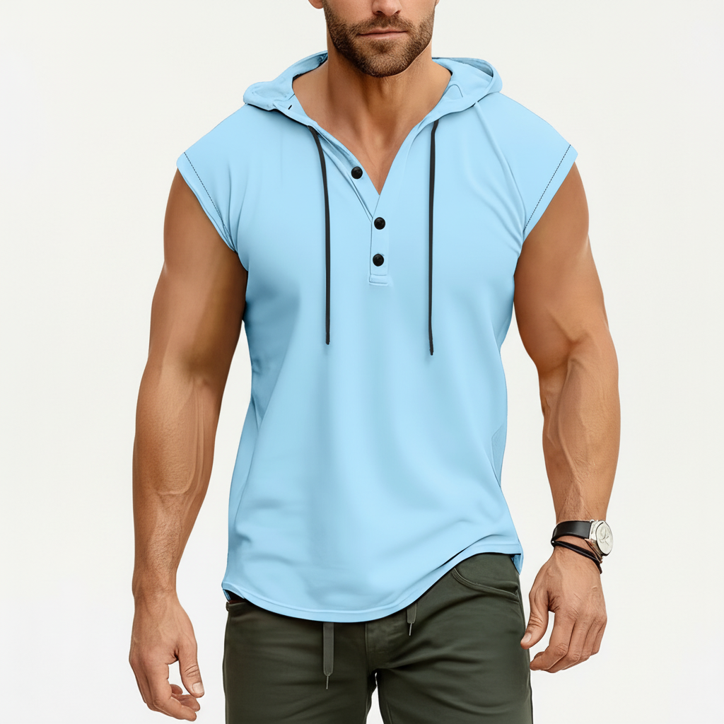 Mouwloos Henley Tanktop - AeroVibe 2