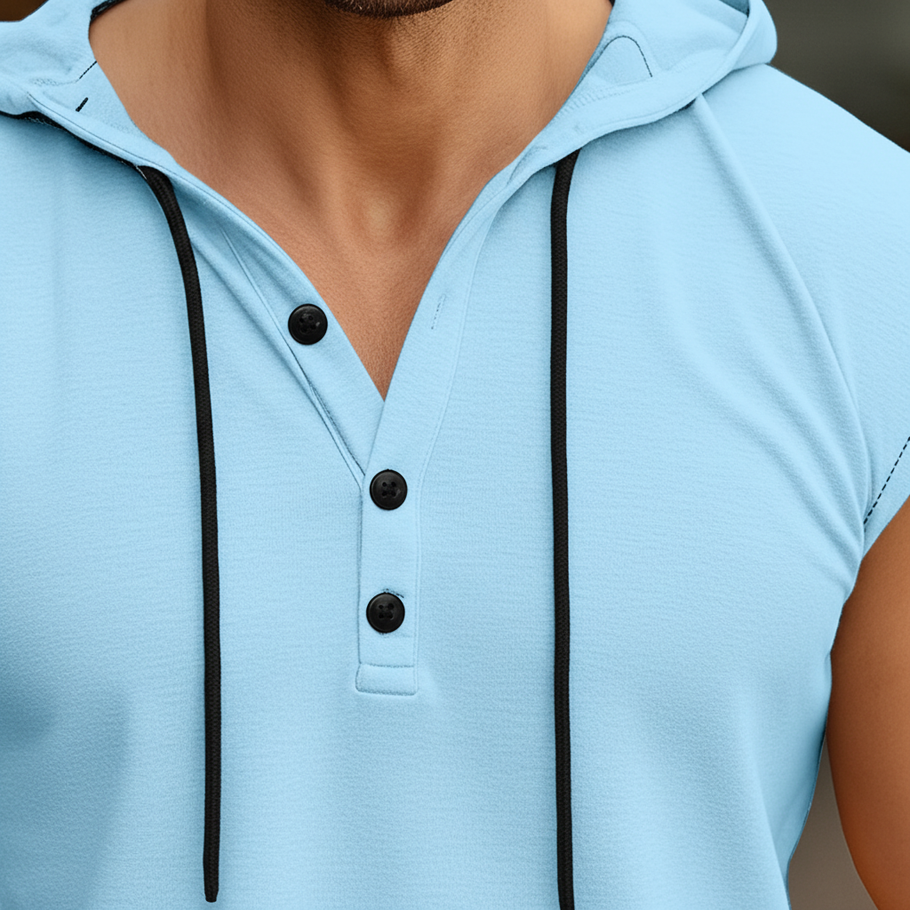 Mouwloos Henley Tanktop - AeroVibe 3