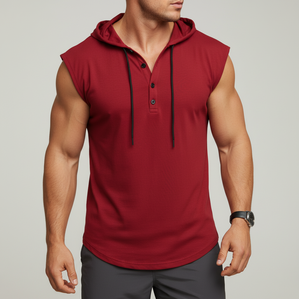 Mouwloos Henley Tanktop - AeroVibe 4